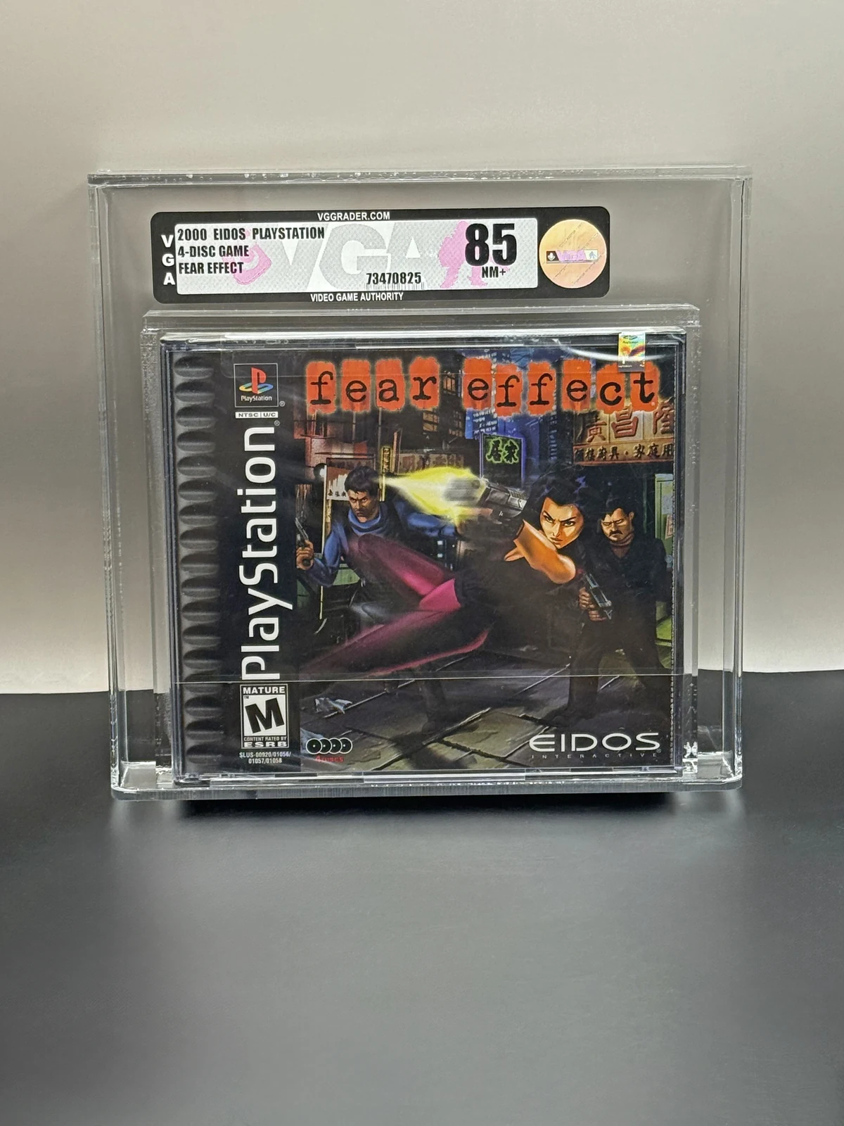 Front of Fear Effect for PlayStation, with VGA 85 NM+ label and certification 73470825