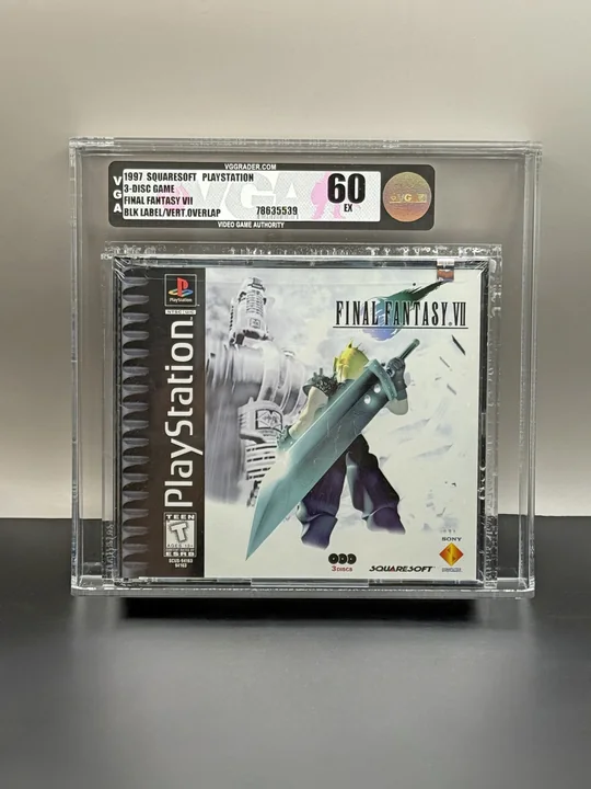 Final Fantasy VII Black Label in its VGA 60 EX holder