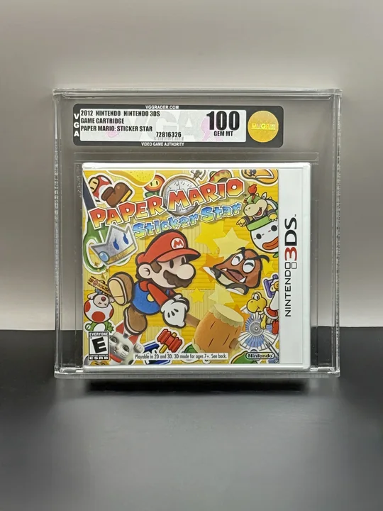 Paper Mario: Sticker Star in its VGA 100 Gem Mint case