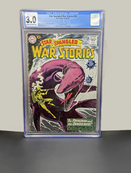 Star Spangled War Stories #94 in its CGC Universal 3.0 slab
