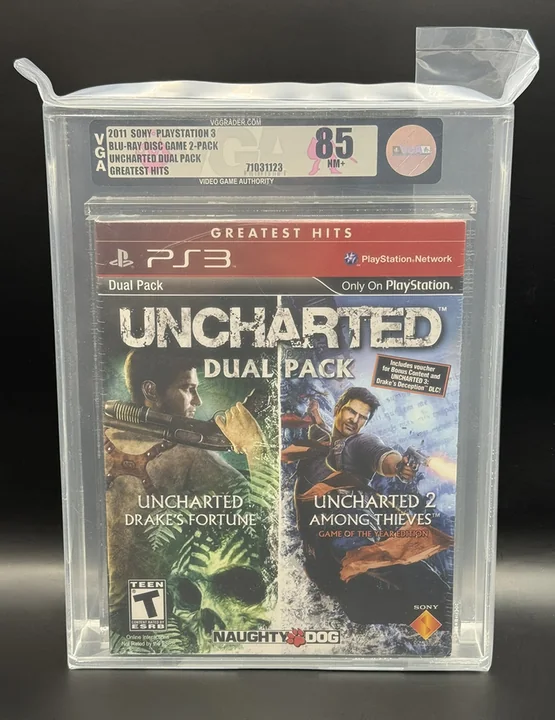 Uncharted Dual Pack in its VGA 85 NM+ case